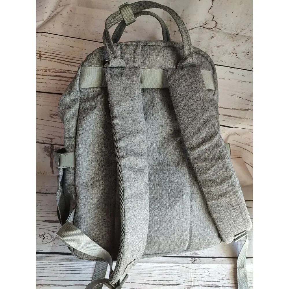 Ruvalino Multifunction Travel Diaper Bag Backpack Back Pack, Brown Gray Grey